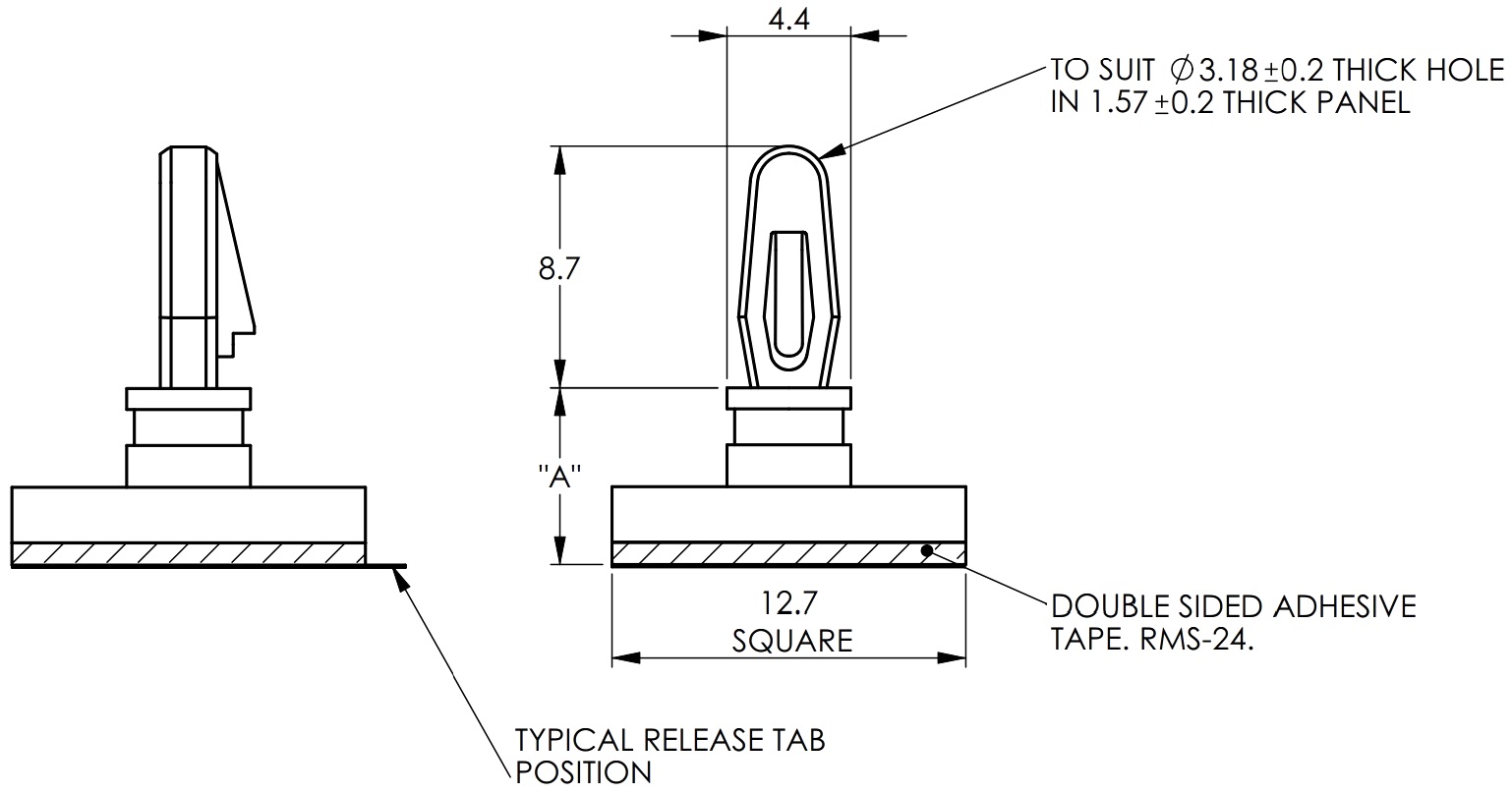 ספייסרים נדבקים מפלסטיק DURATOOL